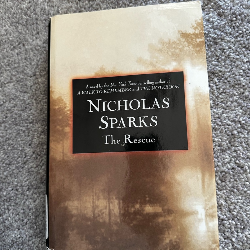 Nicholas Sparks 'The Rescue' Hardcover Book